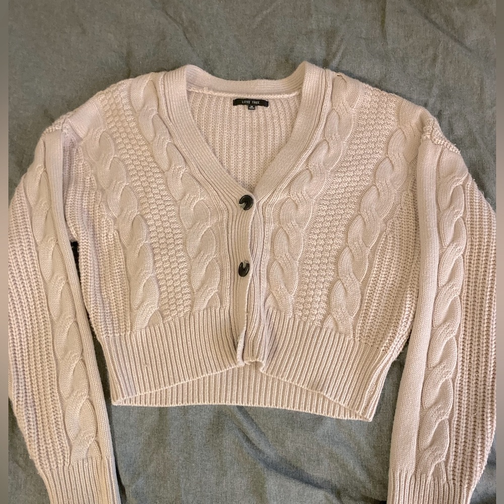 Love Tree - Pink Cropped Sweater Size: M💗